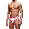Prowler Underwear Bottomless Open Brief Prowler Blanc-Rouge